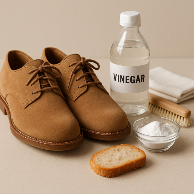 Nettoyage chaussures en daim